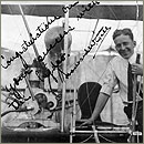 A signed photograph of a Wright pilot.